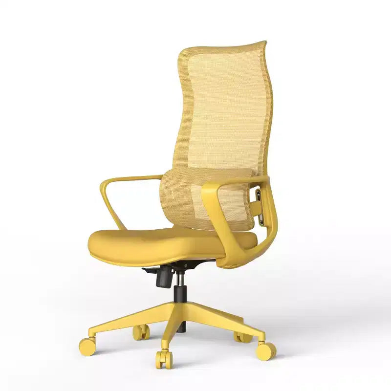 Chaise de bureau moderne ergonomique à dossier haut respirant avec support lombaire réglable