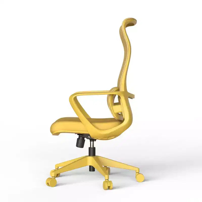 Chaise de bureau moderne ergonomique à dossier haut respirant avec support lombaire réglable