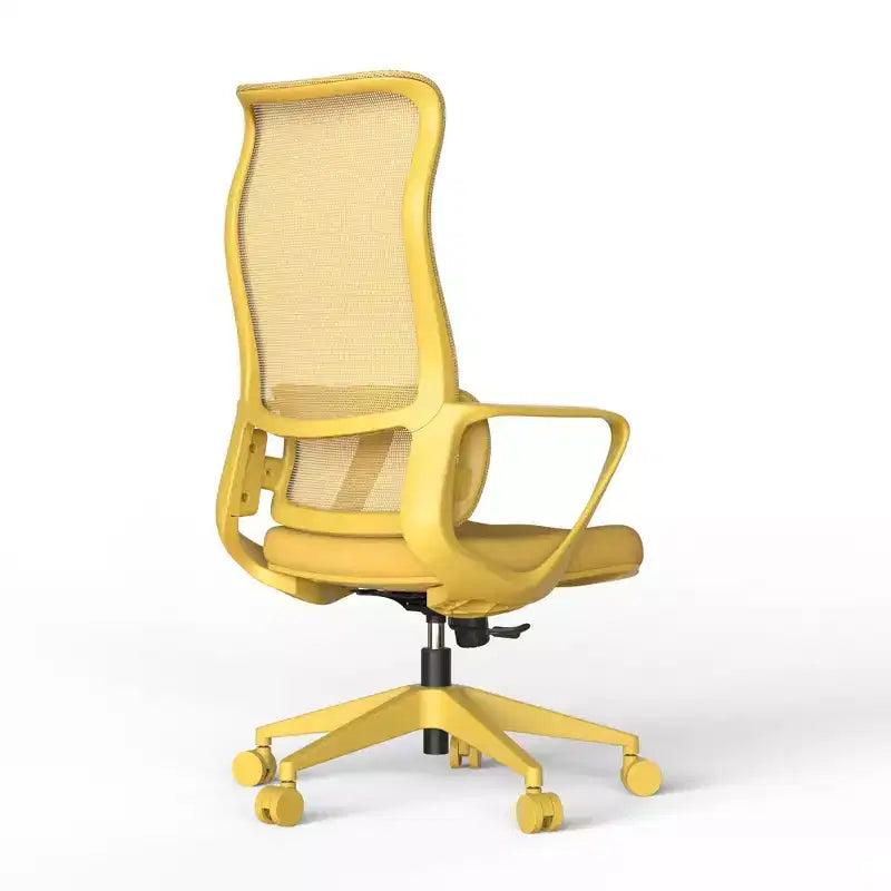 Chaise de bureau moderne ergonomique à dossier haut respirant avec support lombaire réglable