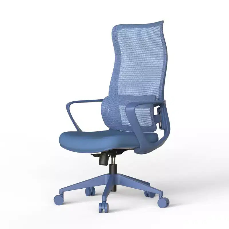 Chaise de bureau moderne ergonomique à dossier haut respirant avec support lombaire réglable