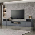 ATJafurn Modern 118.2'' Entertainment Center for 55/65/75 Inch TV, Media Console Includes TV Stand and 2 Drawer Storage Cabinet For Living Room
