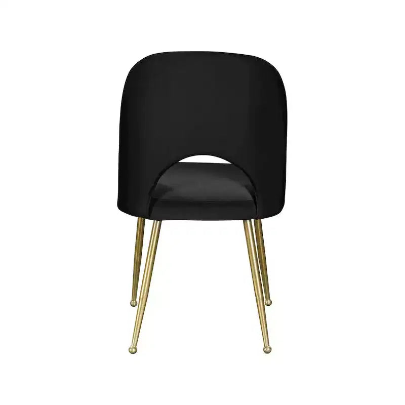 Chaise de salle à manger en velours noir