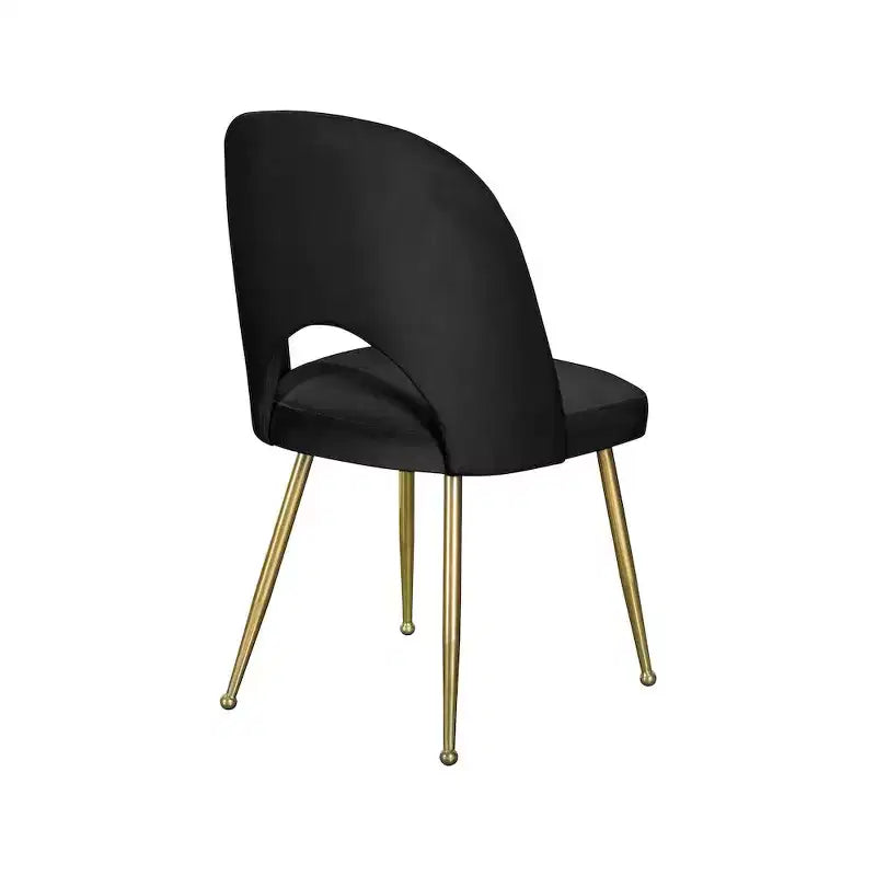 Chaise de salle à manger en velours noir