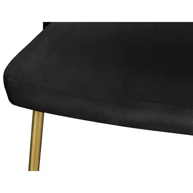 Chaise de salle à manger en velours noir