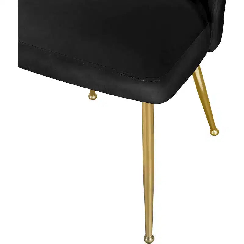 Chaise de salle à manger en velours noir