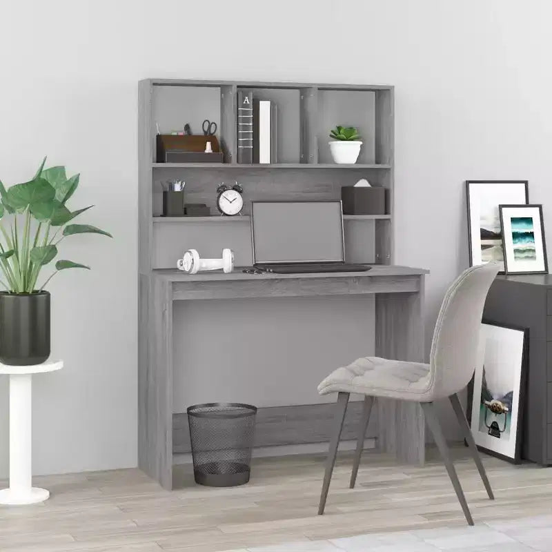 Bureau Gris béton Bois d'ingénierie 102 x 45 x 148 cm Bureau
