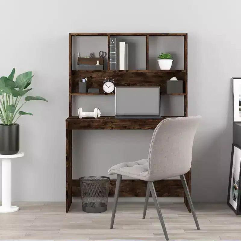 Bureau Gris béton Bois d'ingénierie 102 x 45 x 148 cm Bureau